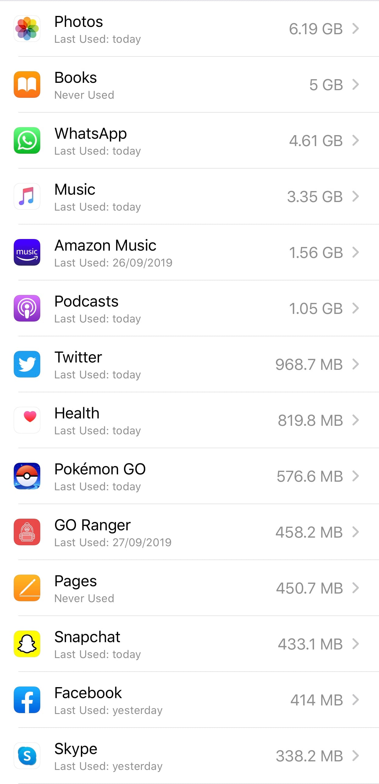 App size