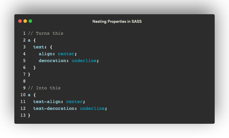 Nested properties in SCSS
