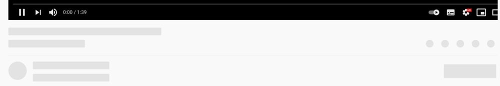 Showing how YouTube UI shimmers appear