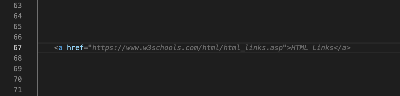 Screenshot showing how GitHub Copilot tries to autocomplete an anchor tag in HTML