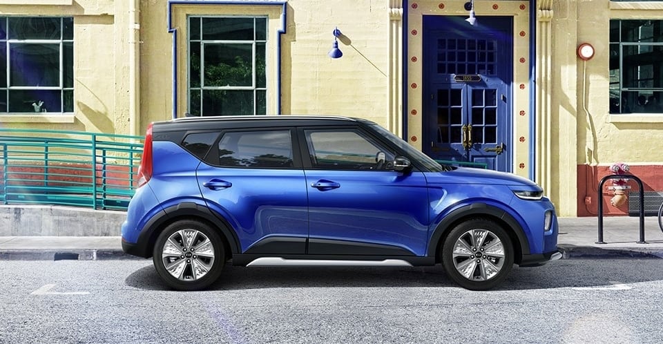 Side profile of the Kia Soul EV