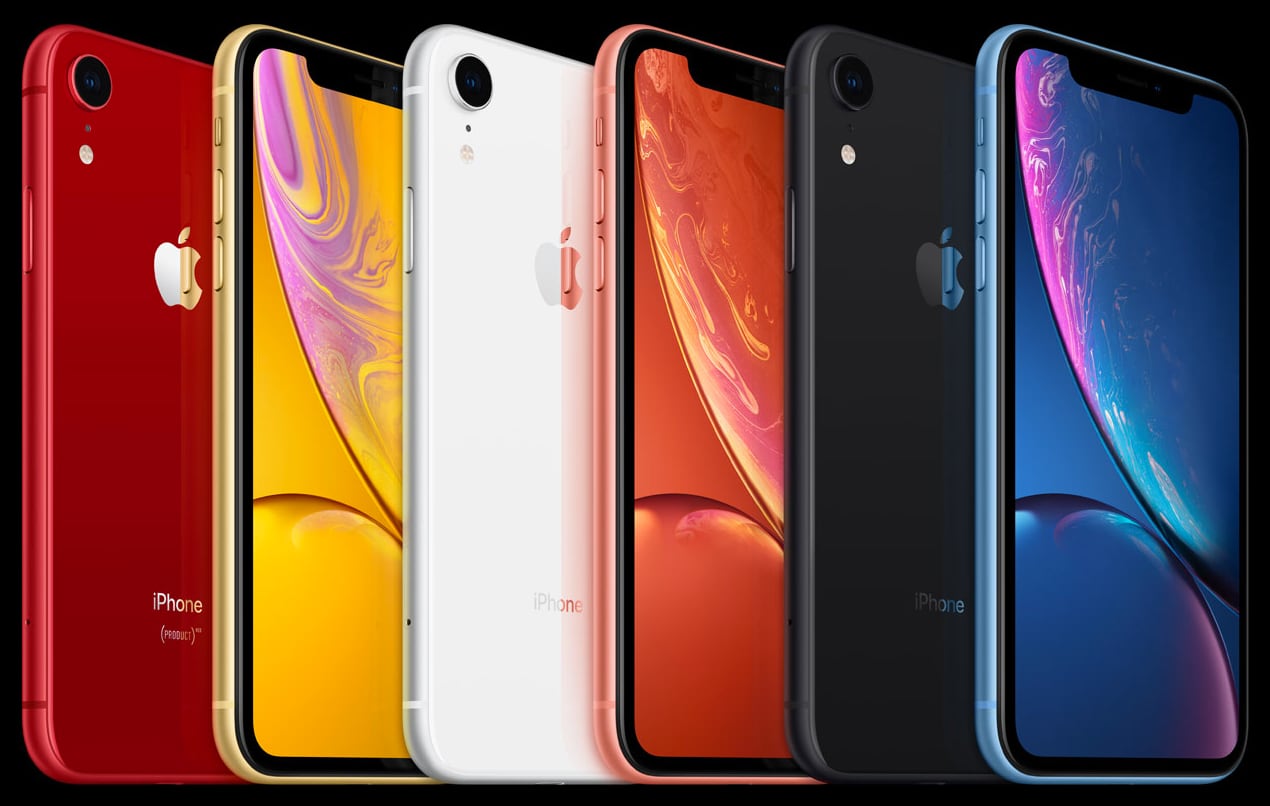 Apple iPhone XR colour options