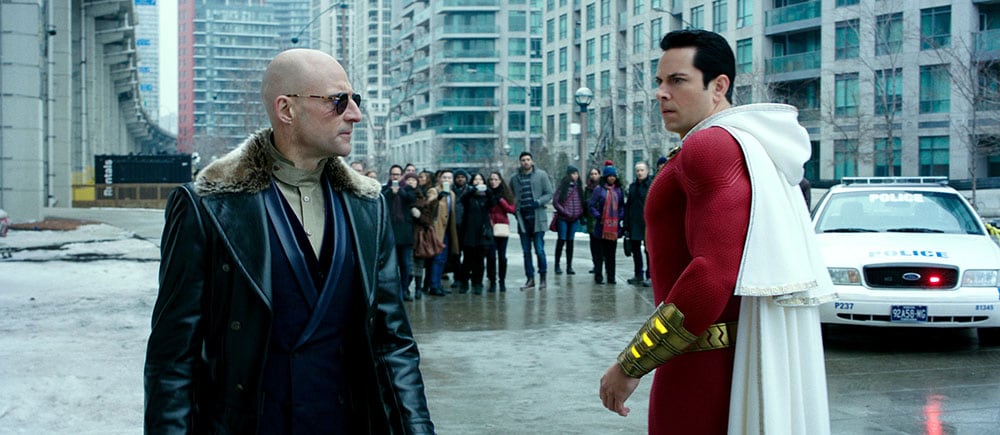 Mark Strong opposite Zachary Levi in Shazam!