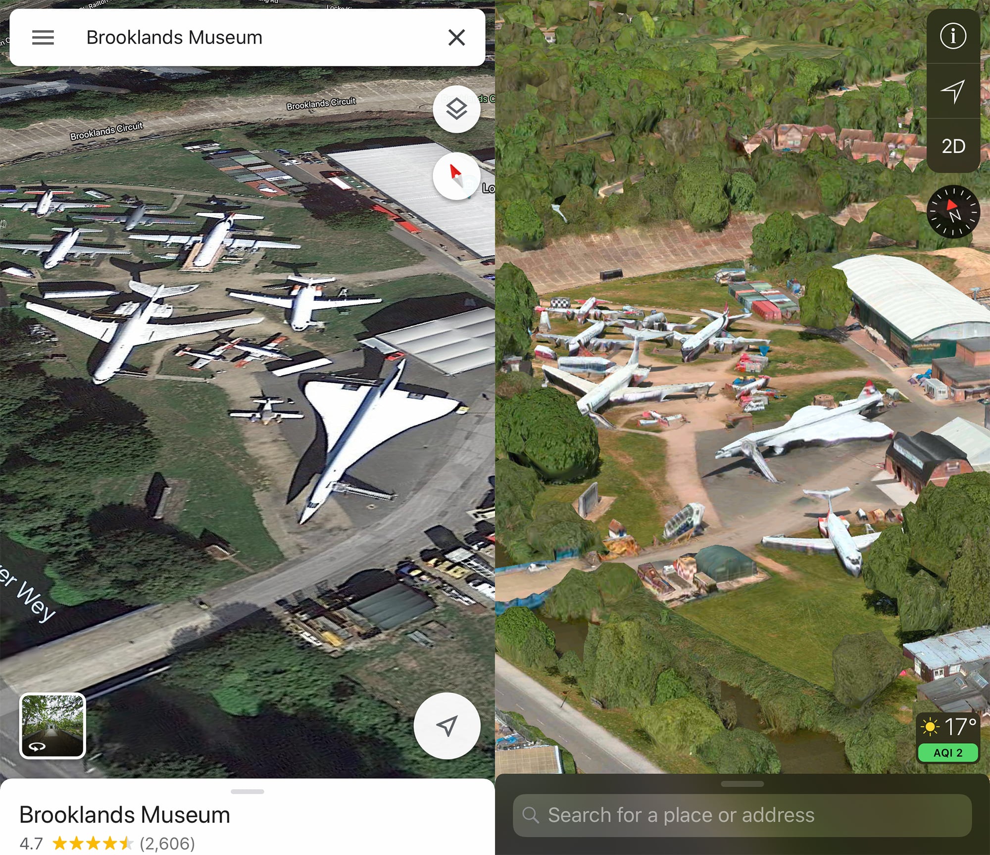 Google Maps vs Apple Maps