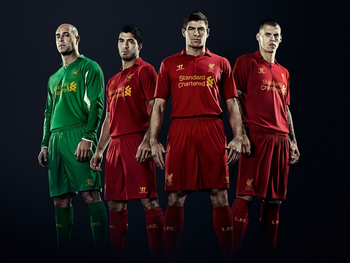 Liverpool FC home kit 2012/13