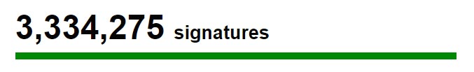 3million signatures